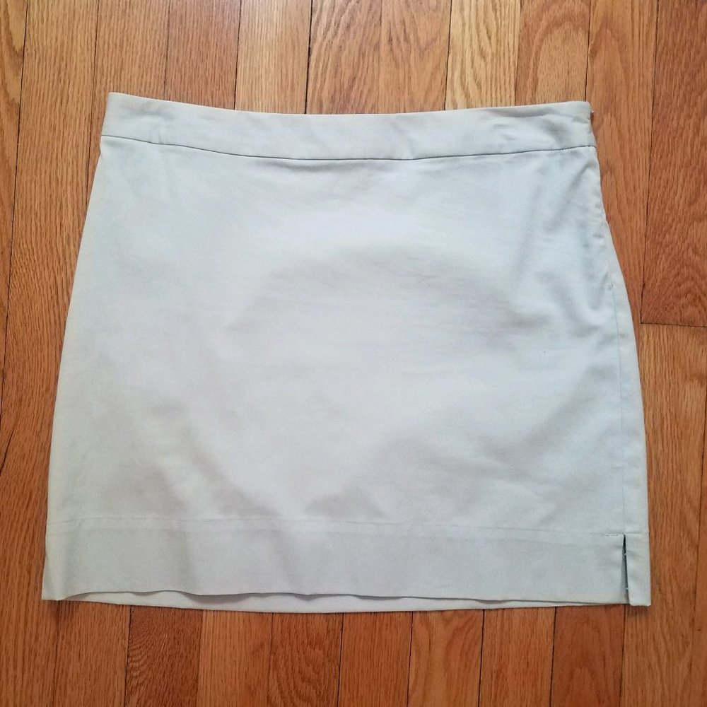Chaiken cotton taupe mini skirt size 6